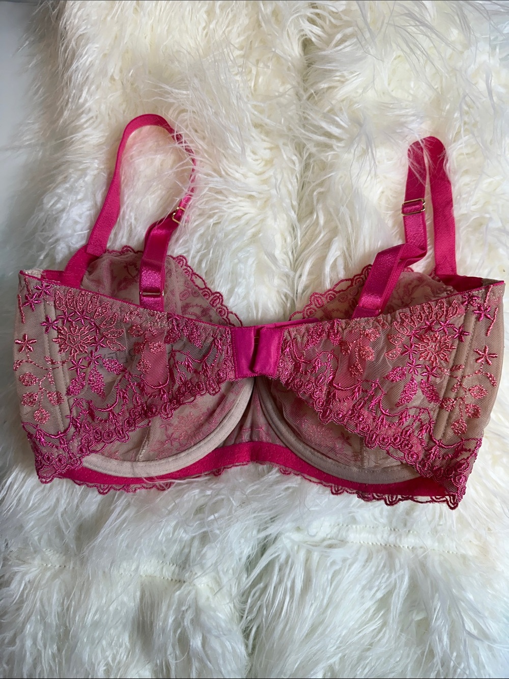 NWT Cosabella Ushuaya Molded Underwire Bra 32F Flori Pink Italian Lace USHAA1121 - Picture 4 of 7